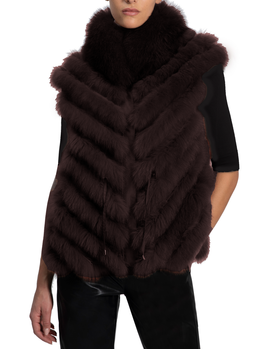 VERONICA REVERSIBLE VEST CHOCOLATE