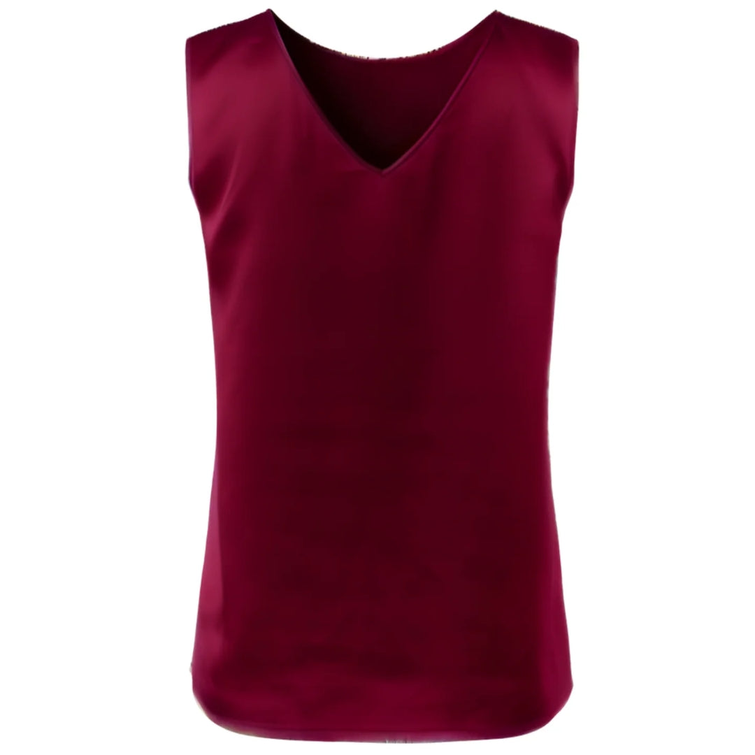 Sateen Reversible Tank Top In Red