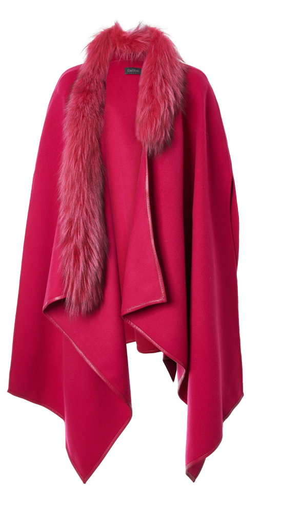 Asymmetric Cape In Fushia