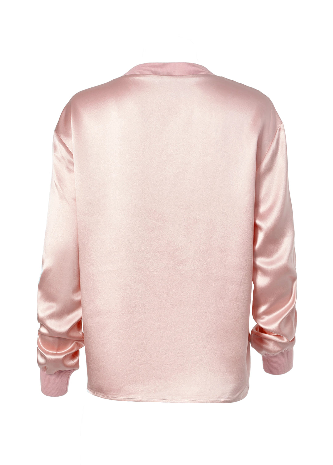 Silk Crew Neck Pullover Rosy Pink