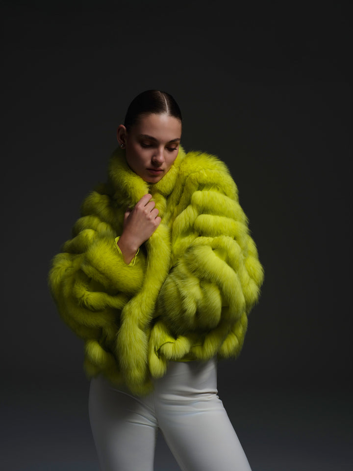 Reversible Bomber in Lime