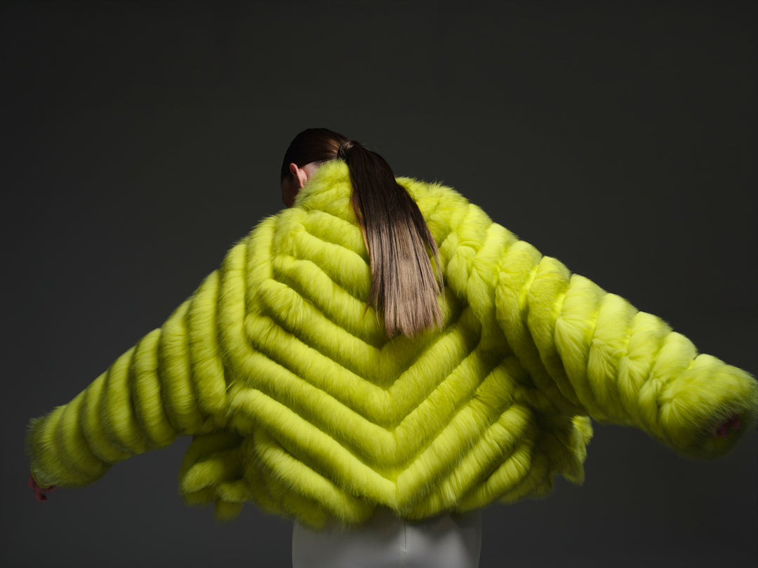 Reversible Bomber in Lime