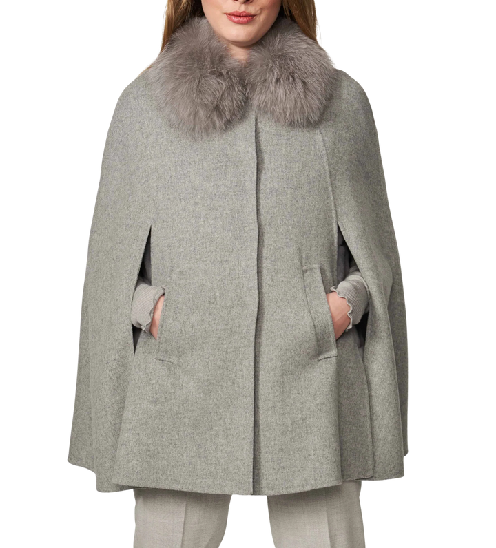 Lauren Double Face Cape Grey