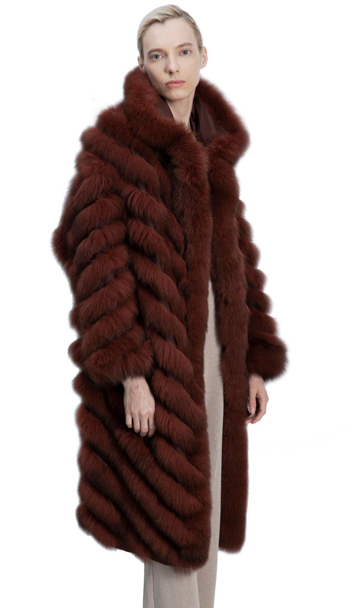 Teddy Long Reversible Coat Rust