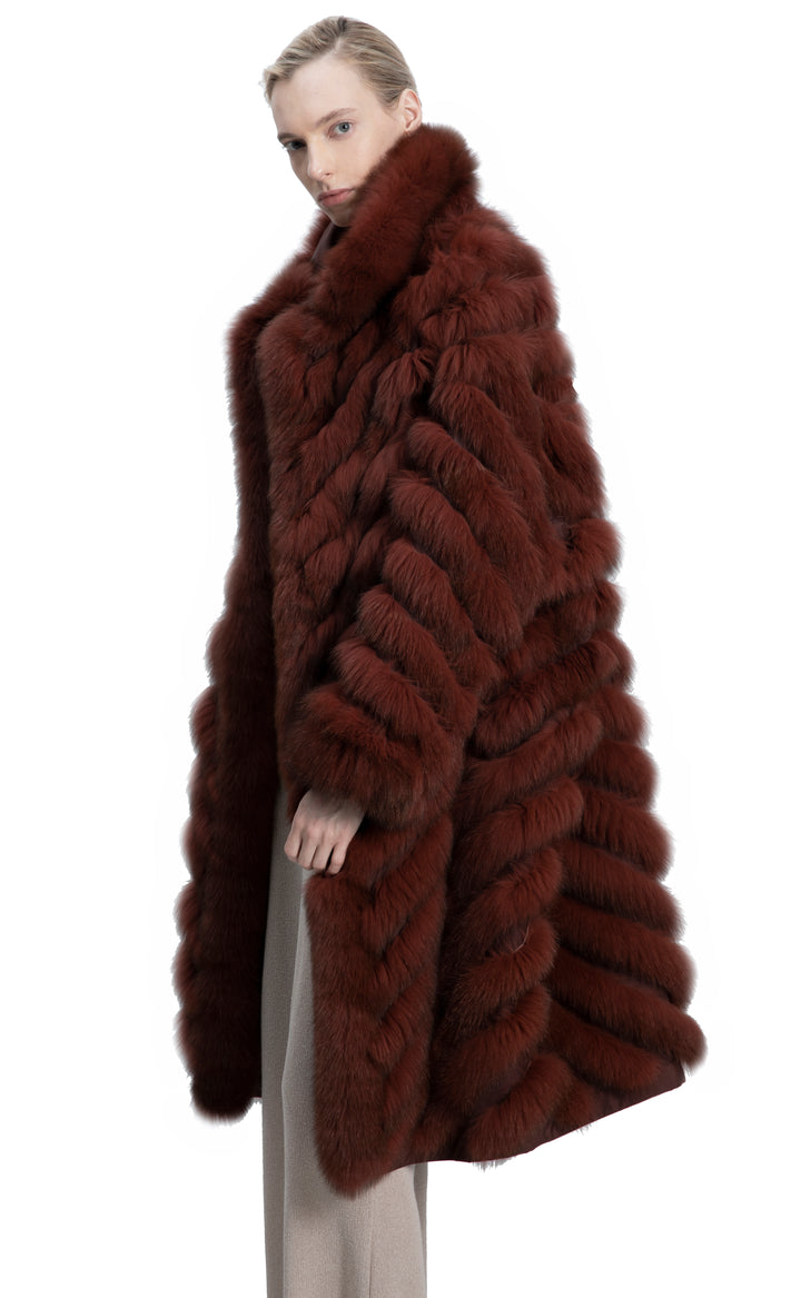 Teddy Long Reversible Coat Rust