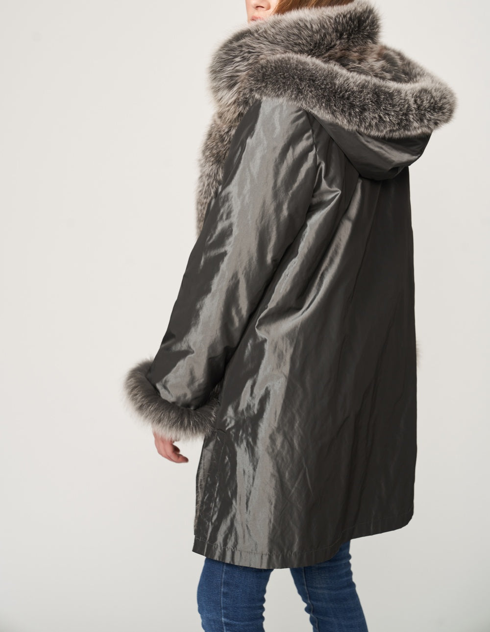 Reversible Techno Travel Coat Silver