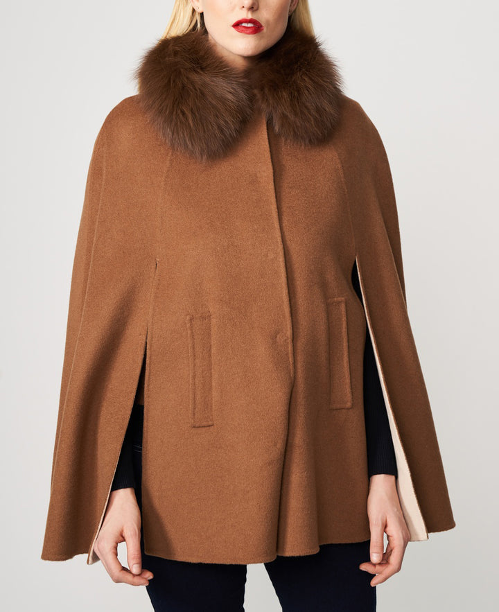 Lauren Double Face Cape Camel