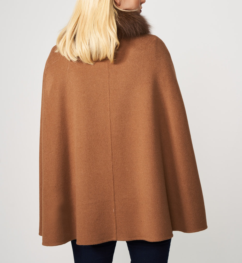 Lauren Double Face Cape Camel