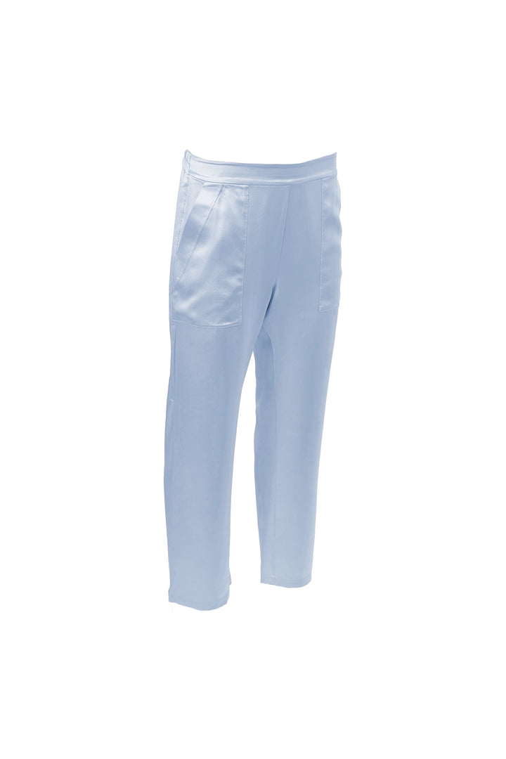 Cropped Silk Pants in Clearwater