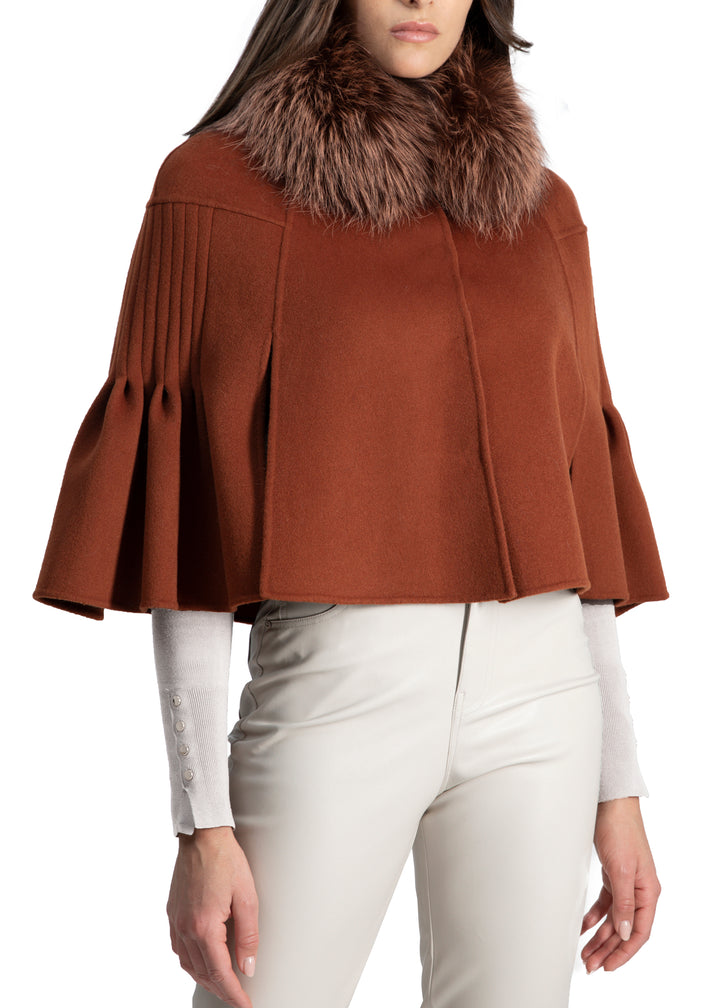 Short Princess Capelet In Rust