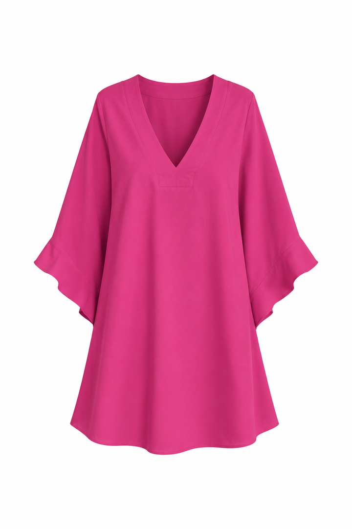 Bell Sleeved Flare Dress