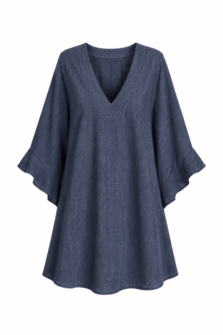 Bell Sleeved Flare Dress