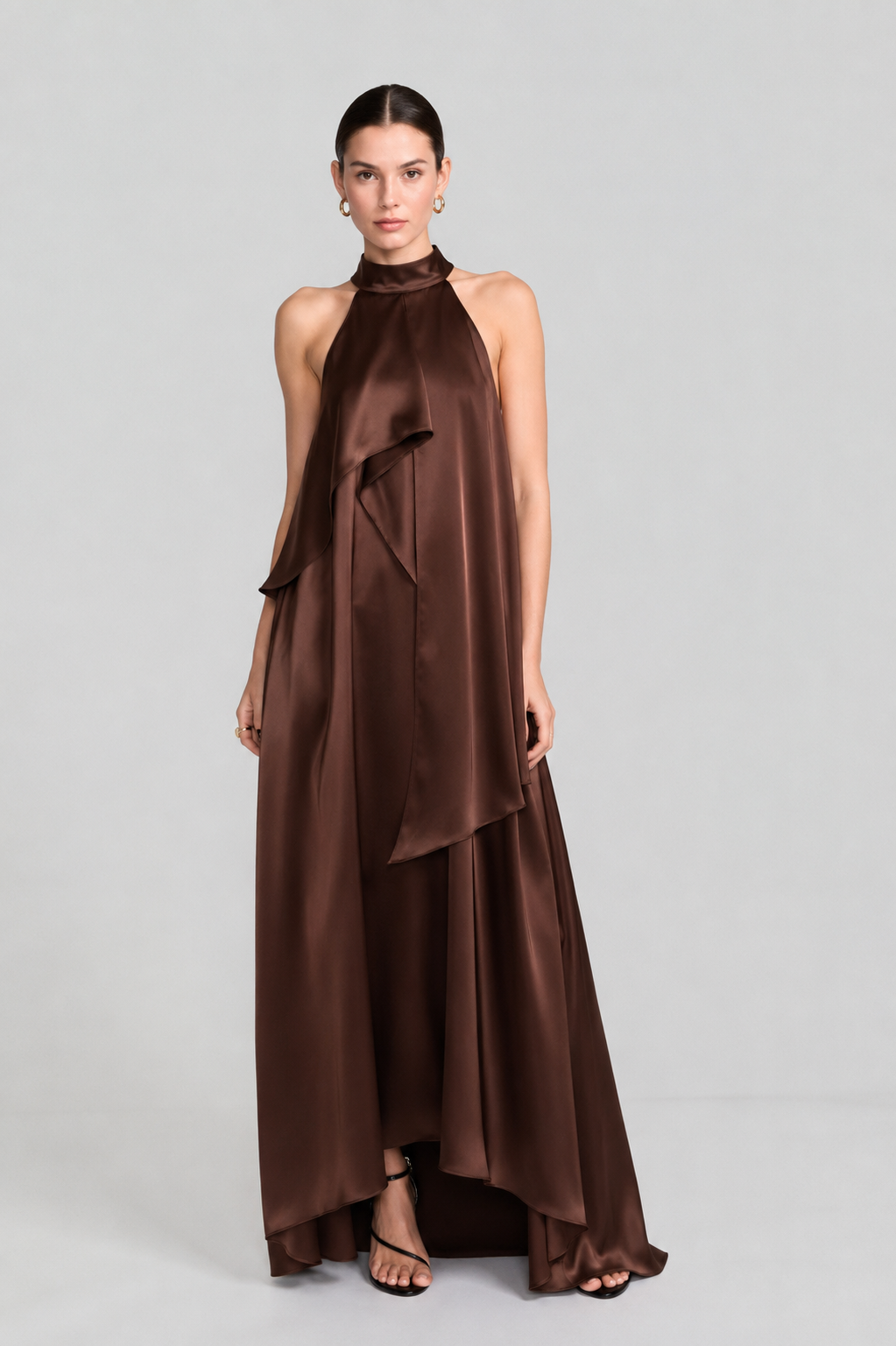 Sleeveless Draped gown