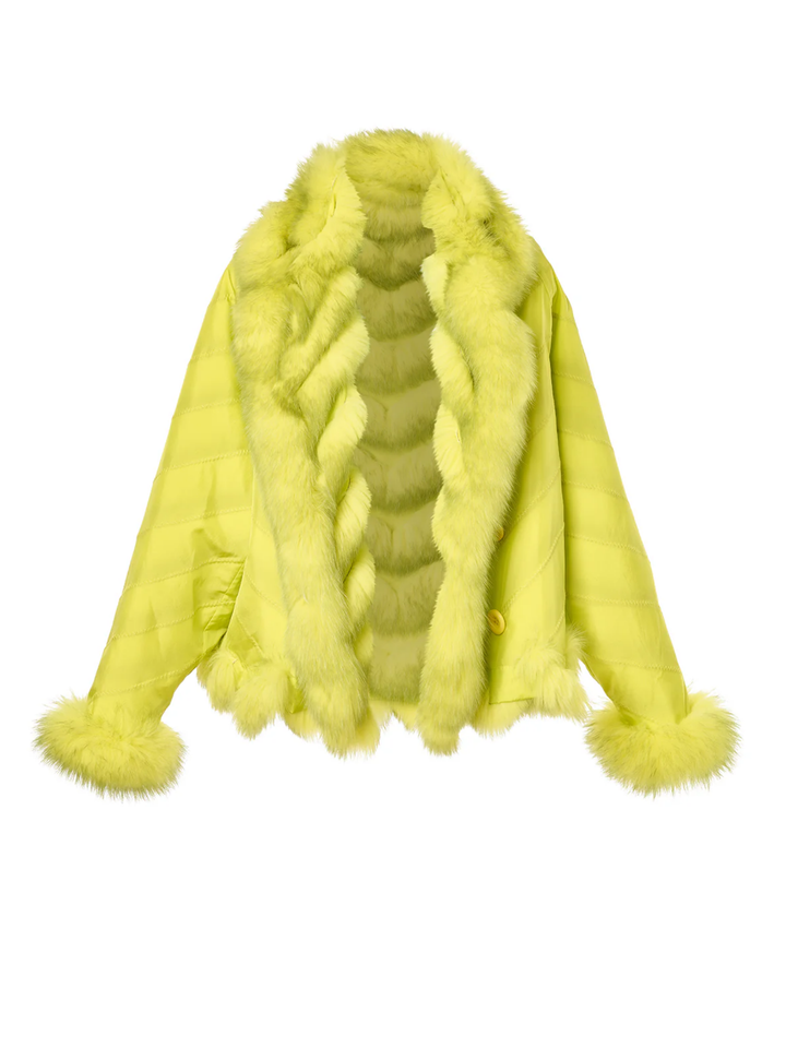 Reversible Bomber in Lime