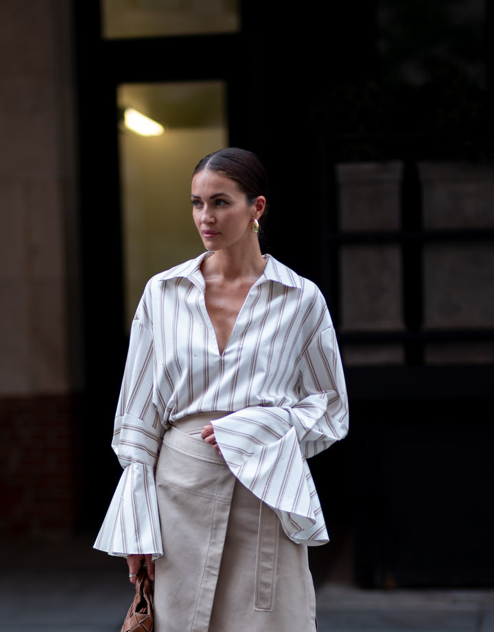 Flare Sleeve Button Down