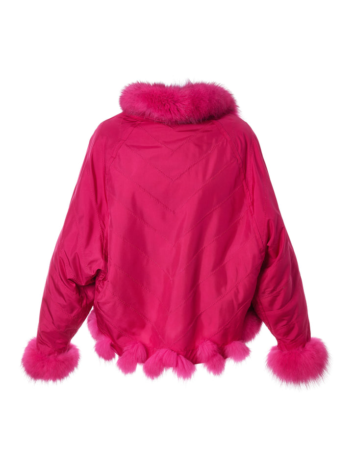 Reversible Bomber in Hot Pink