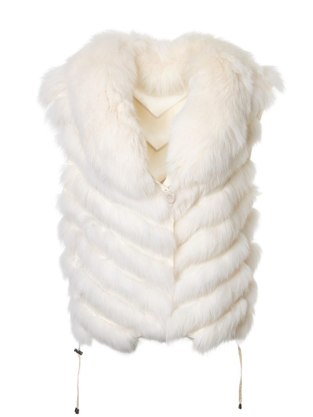 SILK REVERSIBLE SHORT VEST SOFT IVORY