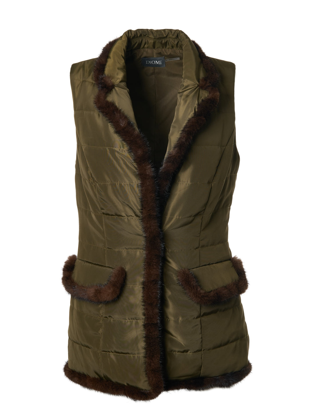 Mink Nylon Vest In Black