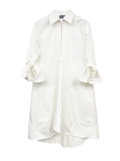 MIDI TUNIC DRESS IN WHITE