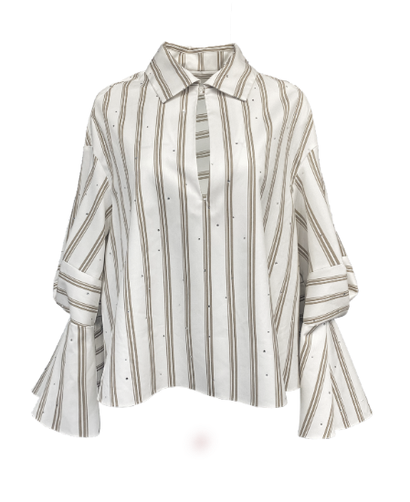 Flare Sleeve Button Down