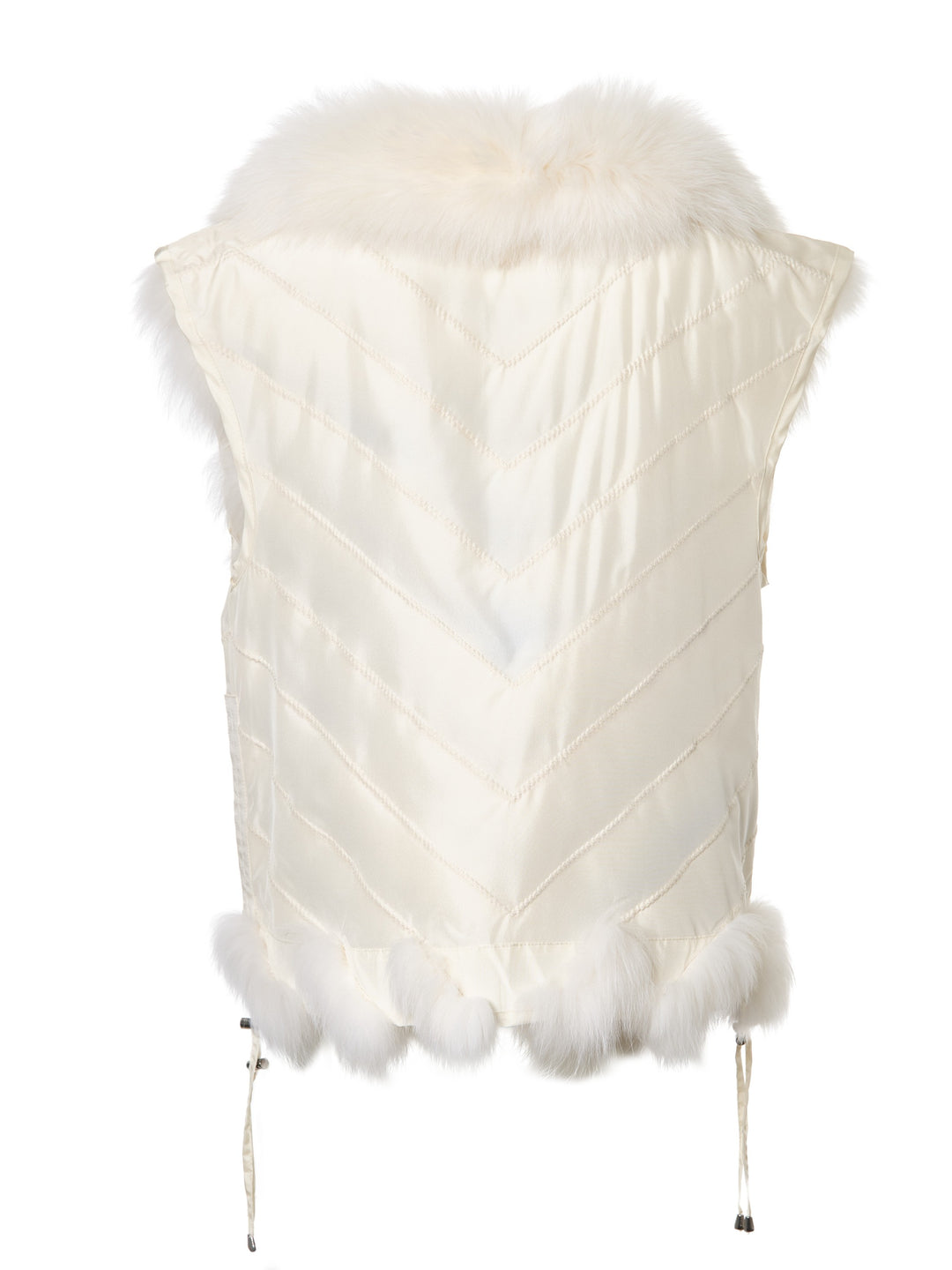 Silk Reversible Short Vest Soft Ivory