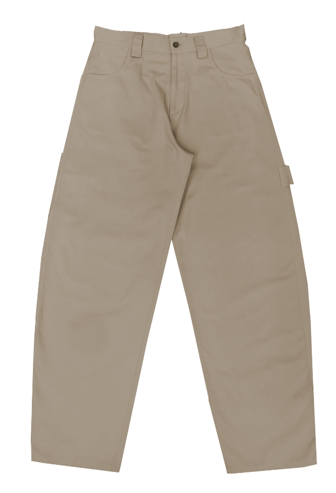 Mid-Rise Wide-Leg Barrel Jeans Beige Twill