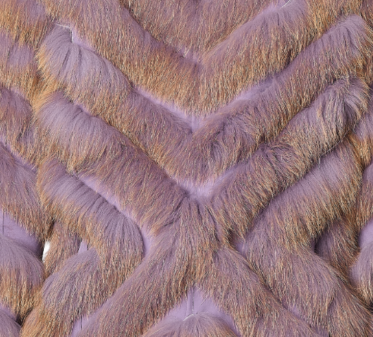 Silk Reversible Genuine Fur Short Vest in Lavender Sorbet