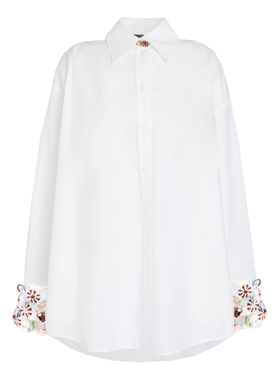 Appliqué Oversize Button Down