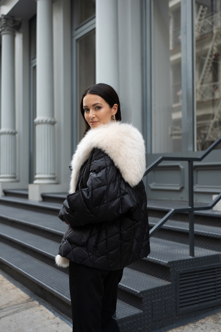 Slim Cut Tick Tock In Black/Cream