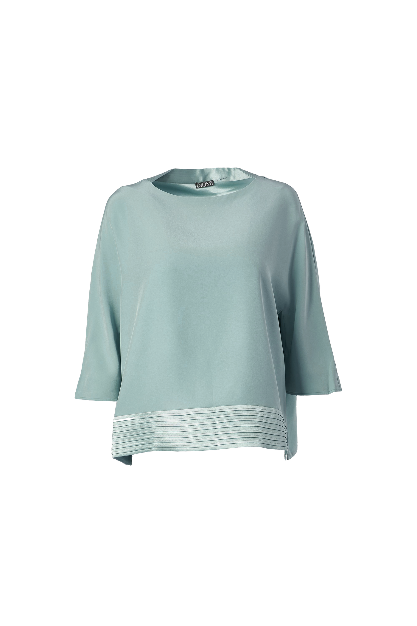 Boat Neck Blouse In Sea Foam