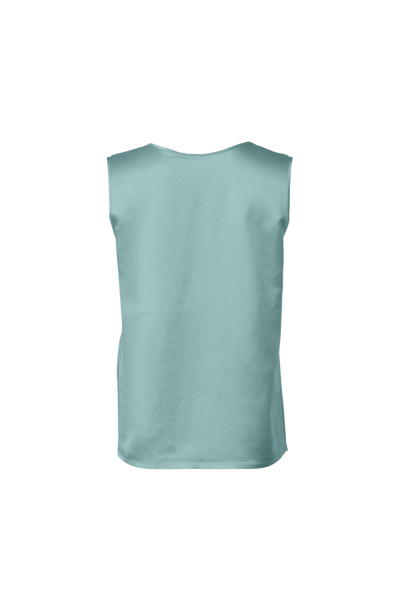 Silk Reversible Tank Top In Sea Foam