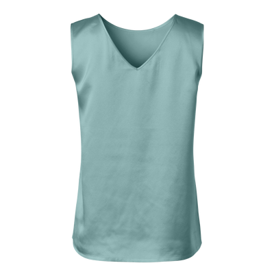 Silk Reversible Tank Top In Sea Foam