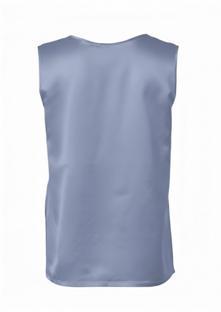 Silk Satin Reversible Tank Top in Pale Iris