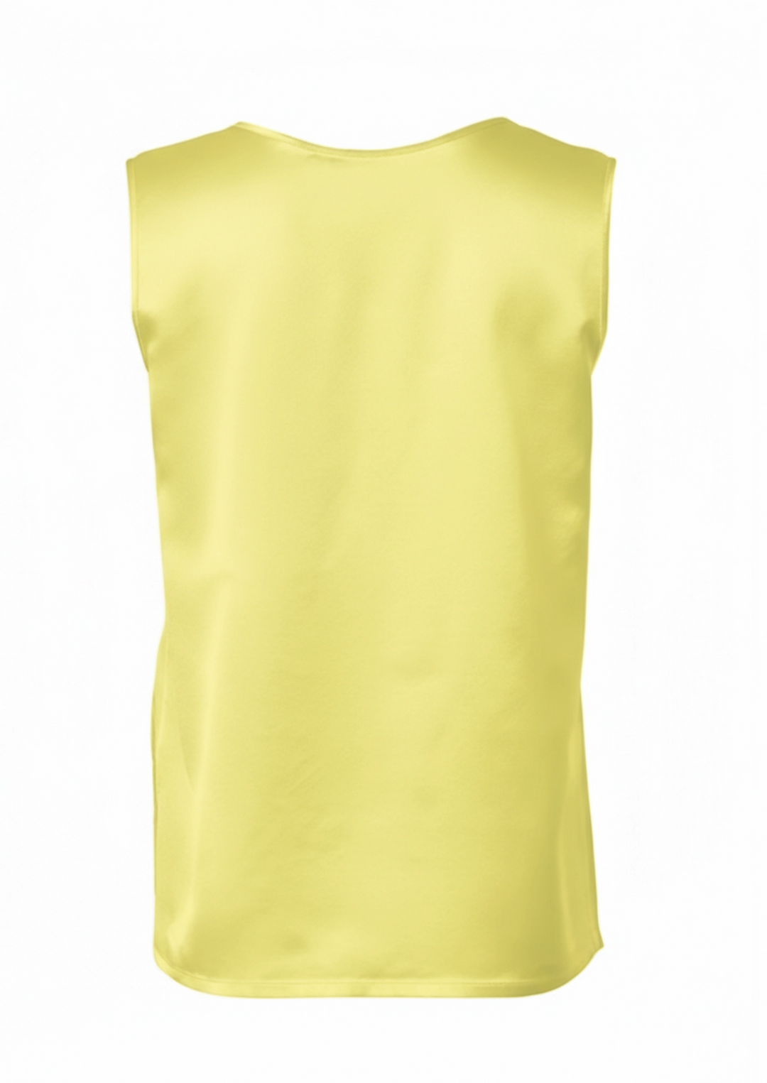 Silk Satin Reversible Tank Top in Bright Yellow