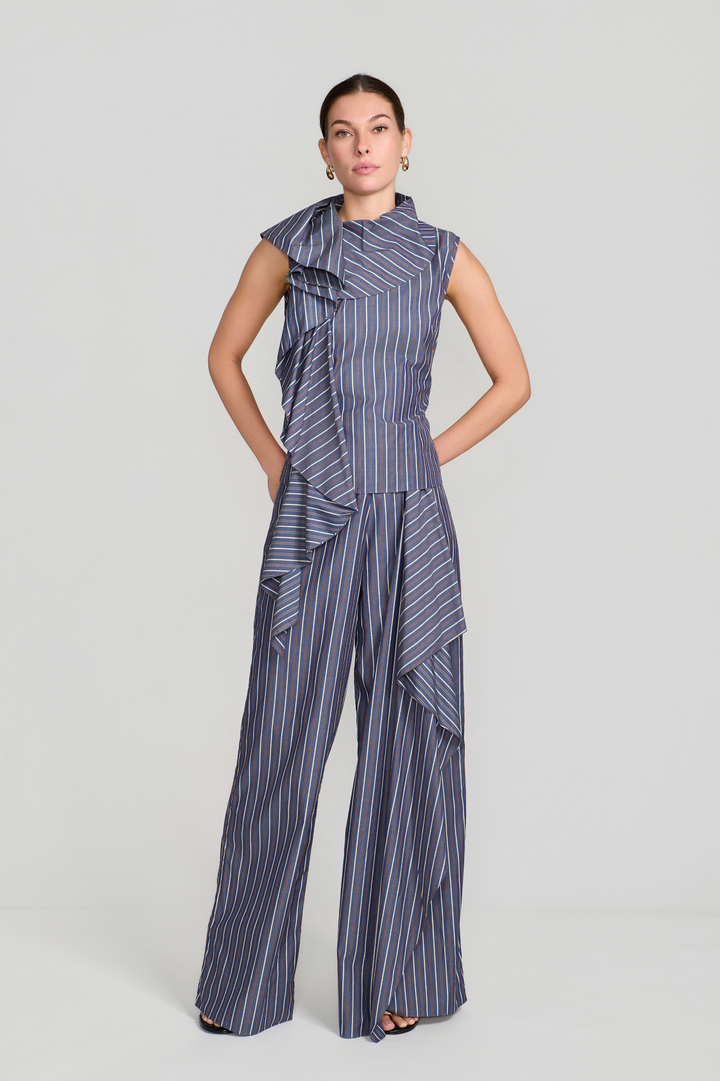 Cascade Ruffle Wide Leg Pant