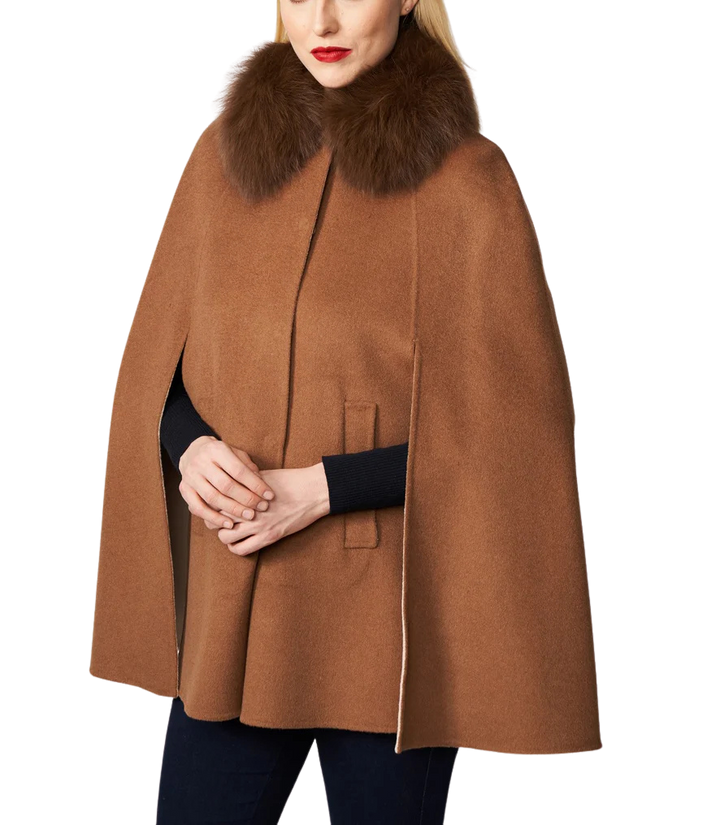 Lauren Double Face Cape Camel