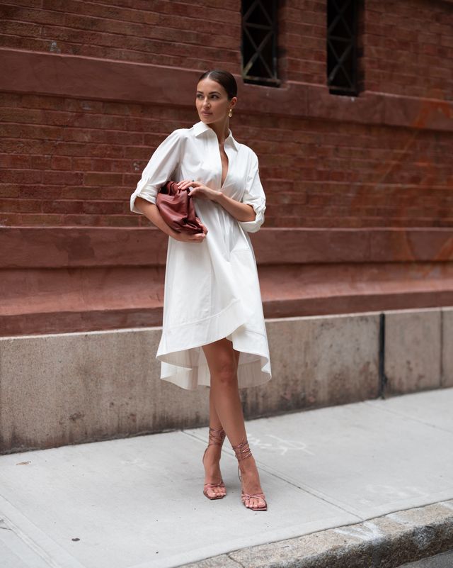 MIDI TUNIC DRESS IN WHITE