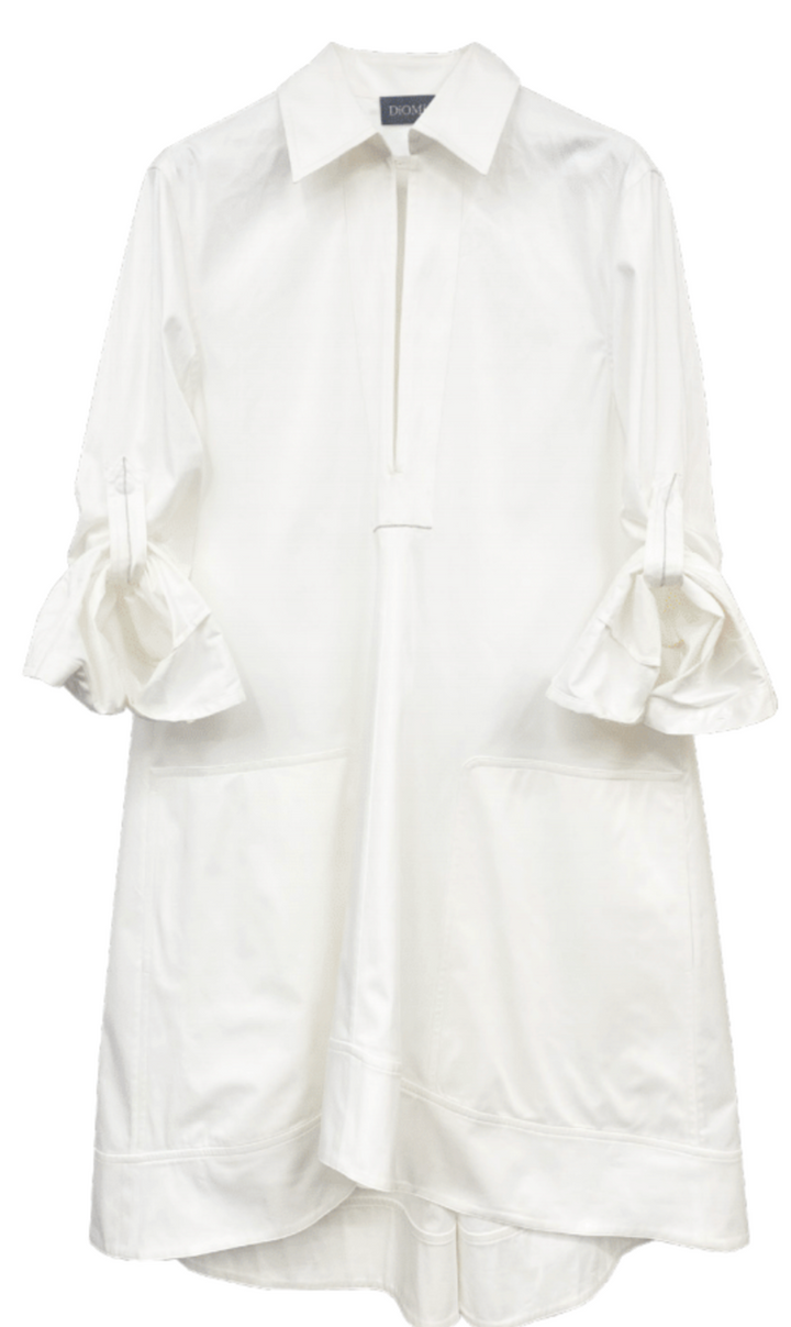 Midi Tunic Dress in White