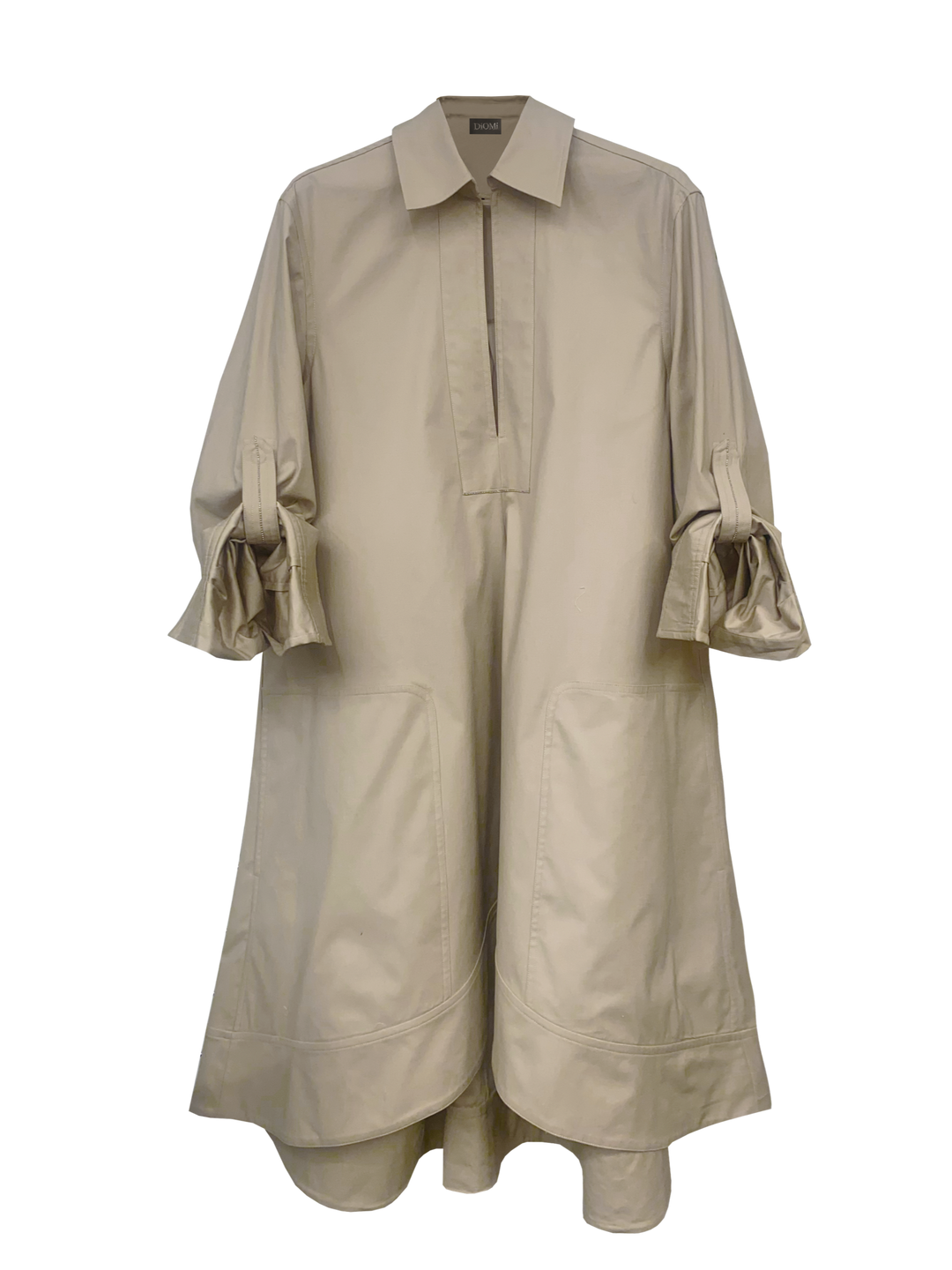 Midi Tunic Dress in Beige