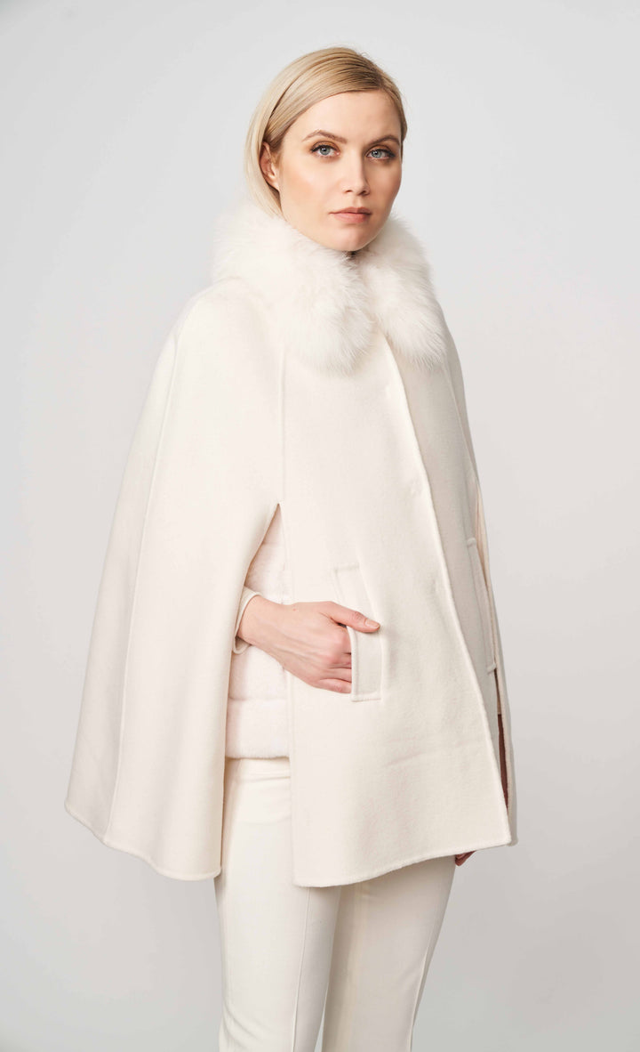 Lauren Double Face Cape Ivory