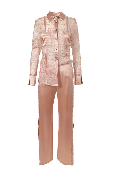 Transparent Modern Blouse In Rosy Pink